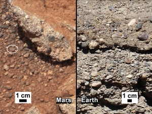 Martian Rock va Earth Rock outcrops