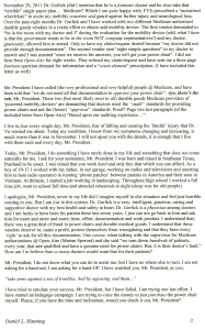 Page Two of My Letter to President Obama