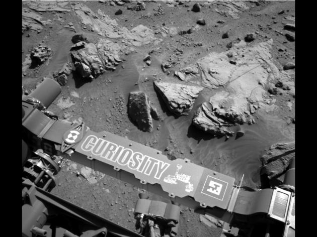 Curiosity Mars Rover Beside Sandstone Target 'Windjana'